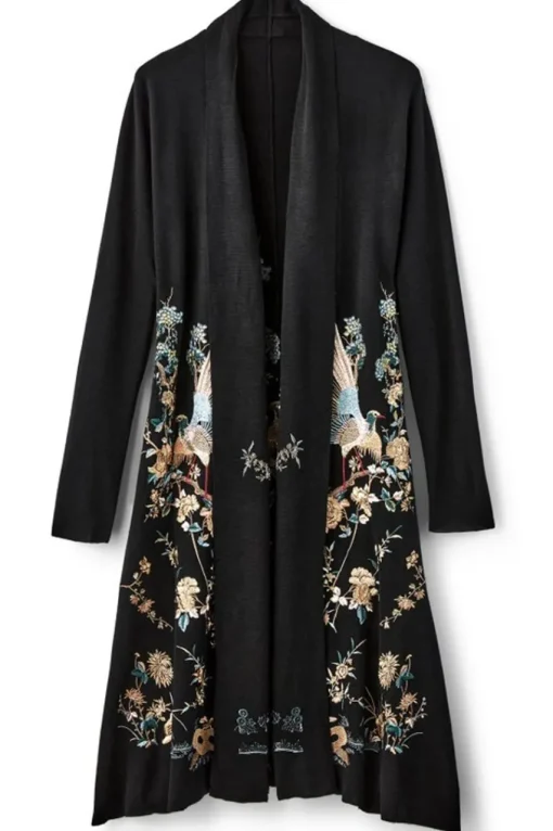 Soft Surroundings Ava Embroidered Cardigan- Sweaters & Cardigans