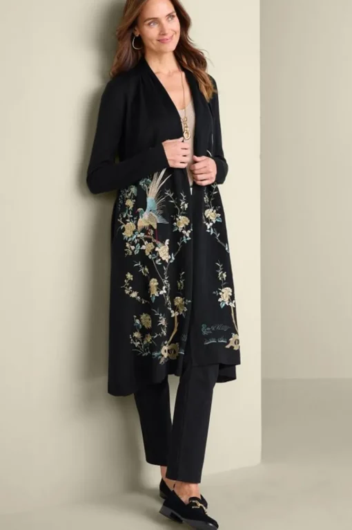 Soft Surroundings Ava Embroidered Cardigan- Sweaters & Cardigans