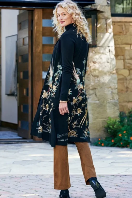 Soft Surroundings Ava Embroidered Cardigan- Sweaters & Cardigans