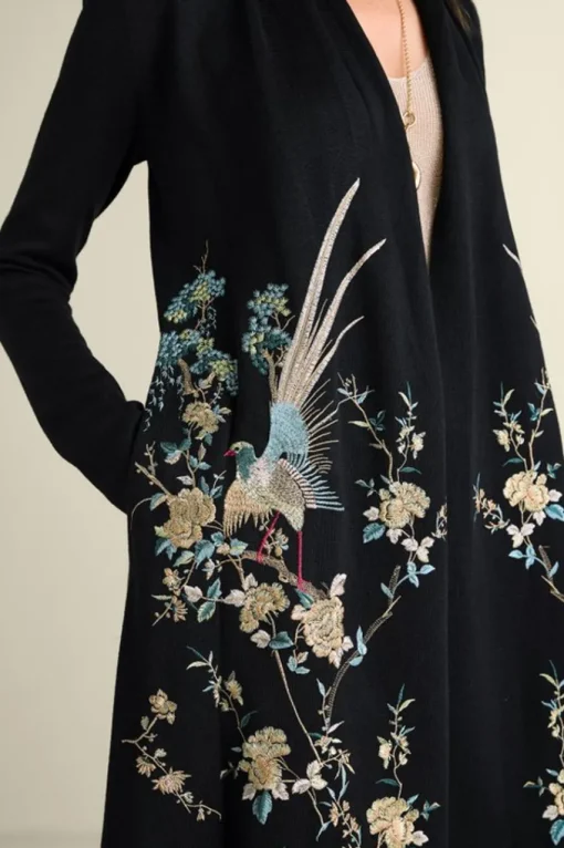 Soft Surroundings Ava Embroidered Cardigan- Sweaters & Cardigans