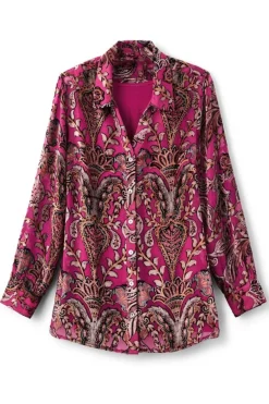 Soft Surroundings Bellarosa Velvet Tunic- Tops