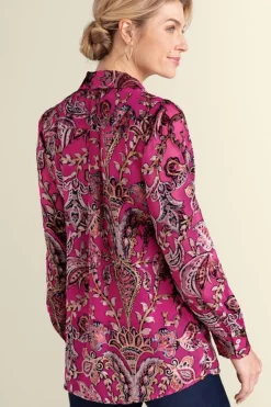 Soft Surroundings Bellarosa Velvet Tunic- Tops