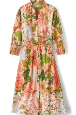 Soft Surroundings Bellicia Embroidered Midi Dress- Dresses