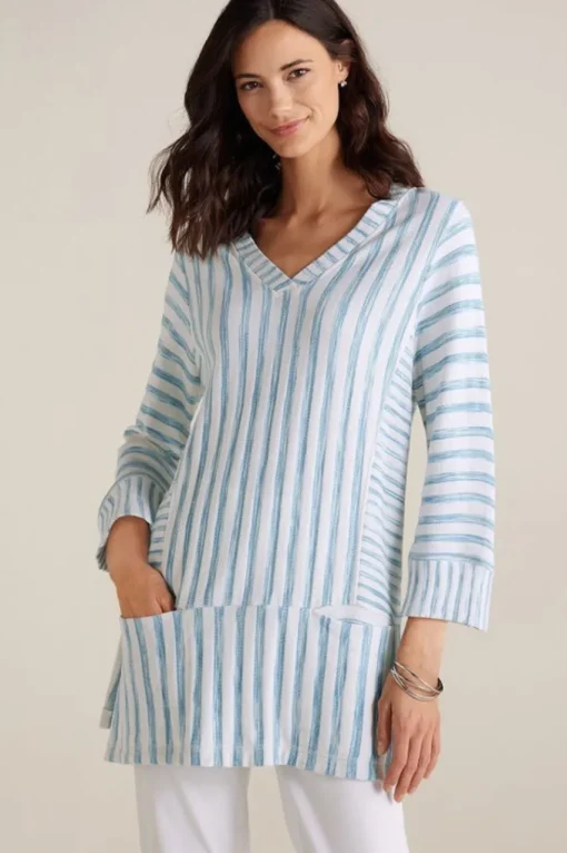 Soft Surroundings Briza Stripe Tunic- Tops