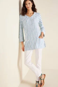 Soft Surroundings Briza Stripe Tunic- Tops