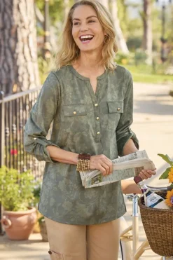Soft Surroundings Charine Faux Suede Tunic- Tops
