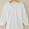 Soft Surroundings Charmaine Embroidered French Terry Top- Tops