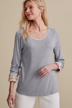 Soft Surroundings Ella Lace Top- Tops