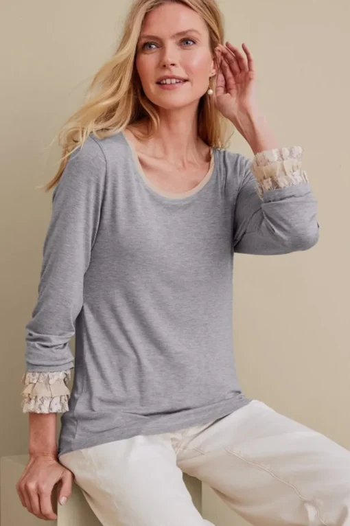 Soft Surroundings Ella Lace Top- Tops