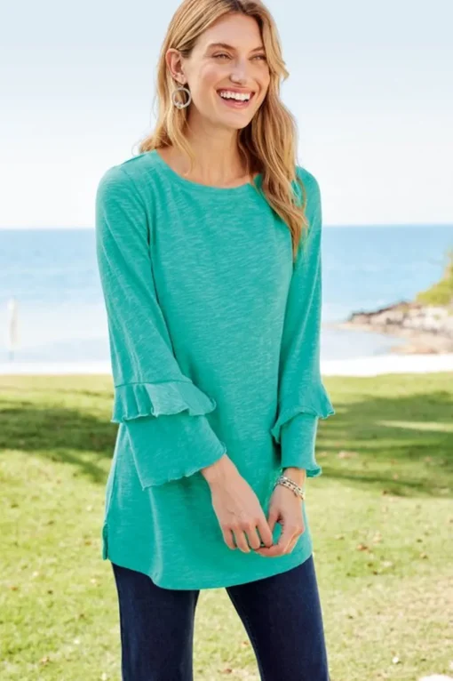 Soft Surroundings Erin Linen Blend Tunic- Tops