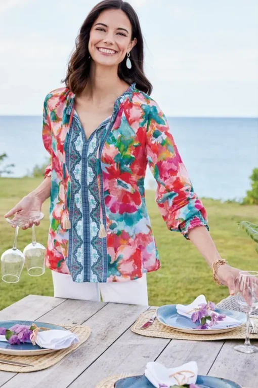 Soft Surroundings Evalina Top- Tops