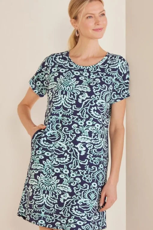 Soft Surroundings Fina French Terry Short Dress- Dresses