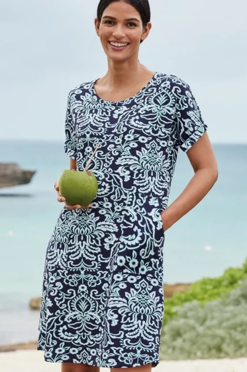 Soft Surroundings Fina French Terry Short Dress- Dresses