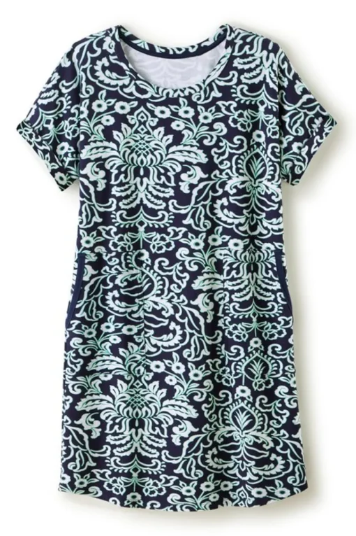 Soft Surroundings Fina French Terry Short Dress- Dresses