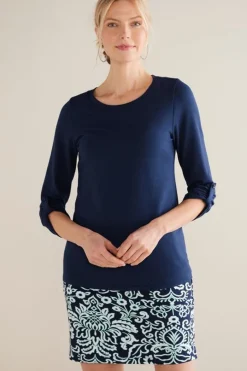 Soft Surroundings Fina French Terry Tee- Tops
