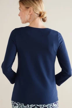 Soft Surroundings Fina French Terry Tee- Tops