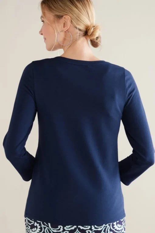 Soft Surroundings Fina French Terry Tee- Tops