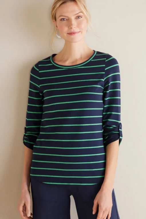 Soft Surroundings Fina French Terry Tee- Tops
