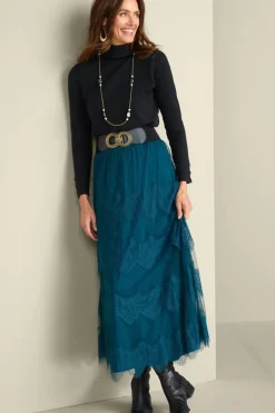 Soft Surroundings Frederica Lace Maxi Skirt- Skirts