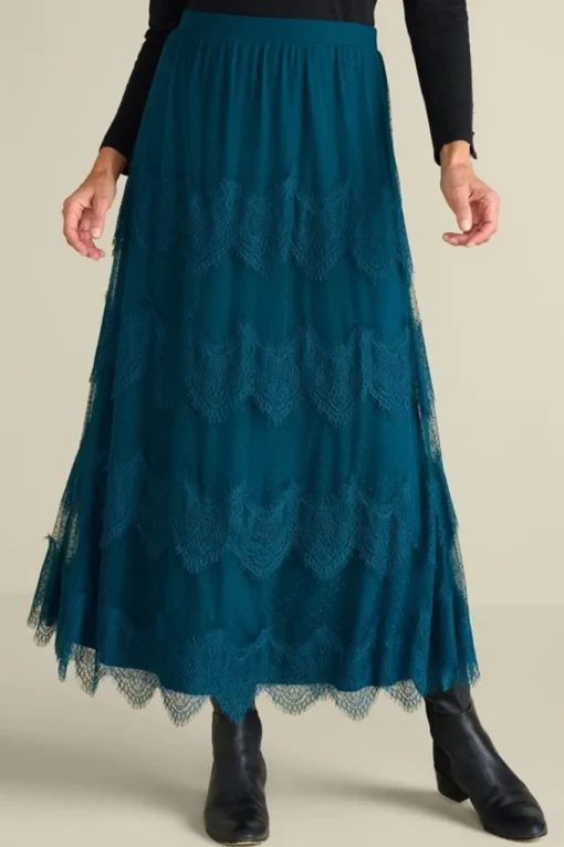 Soft Surroundings Frederica Lace Maxi Skirt- Skirts