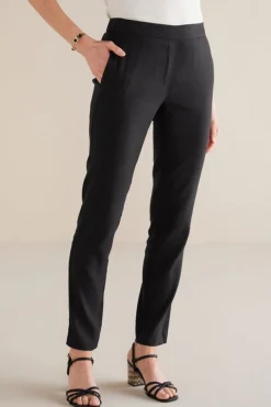 Soft Surroundings Isla Stretch Linen Slim Leg Pants- Pants