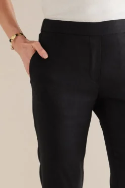 Soft Surroundings Isla Stretch Linen Slim Leg Pants- Pants
