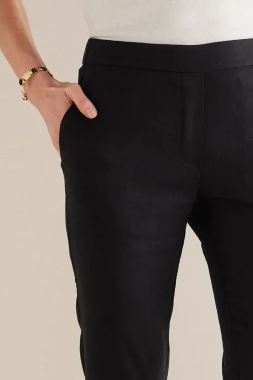 Soft Surroundings Isla Stretch Linen Slim Leg Pants- Pants