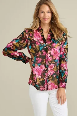 Soft Surroundings Josie Shimmer Shirt- Tops