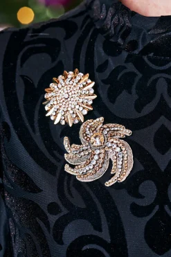 Soft Surroundings Juliana Flower Burst Brooch- Jewelry | Necklaces