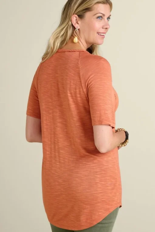 Soft Surroundings Lainey Slub Tee- Tops