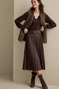 Soft Surroundings Lavina Faux Suede Skirt- Skirts