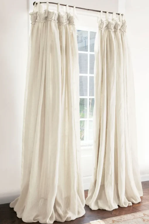 Soft Surroundings Linen Balloon Drapery Panel- Window Coverings