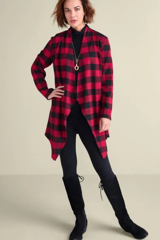 Soft Surroundings Mad About Plaid Topper- Toppers