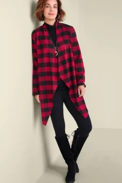 Soft Surroundings Mad About Plaid Topper- Toppers