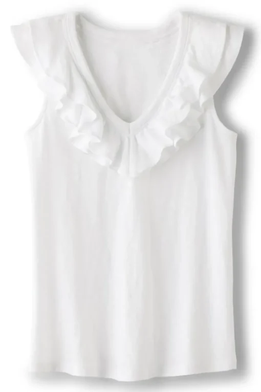 Soft Surroundings Marybeth Ruffle Tank- Tops