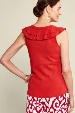 Soft Surroundings Marybeth Ruffle Tank- Tops