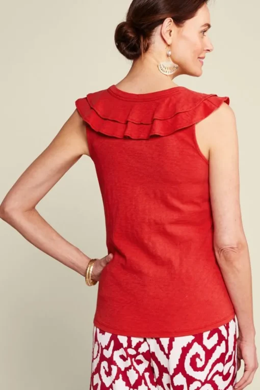 Soft Surroundings Marybeth Ruffle Tank- Tops