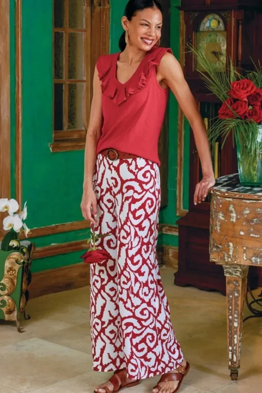 Soft Surroundings Marybeth Ruffle Tank- Tops