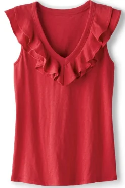 Soft Surroundings Marybeth Ruffle Tank- Tops