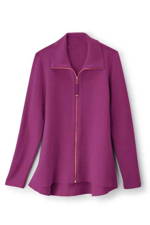 Soft Surroundings Meria Zip Cardi- Tops | Sweaters & Cardigans