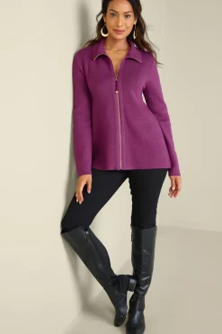 Soft Surroundings Meria Zip Cardi- Tops | Sweaters & Cardigans