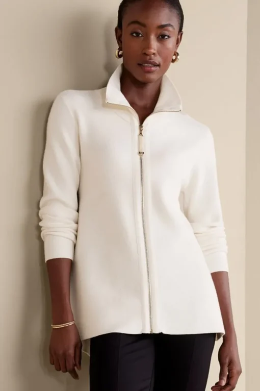 Soft Surroundings Meria Zip Cardi- Tops | Sweaters & Cardigans