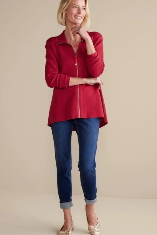 Soft Surroundings Meria Zip Cardi- Tops | Sweaters & Cardigans