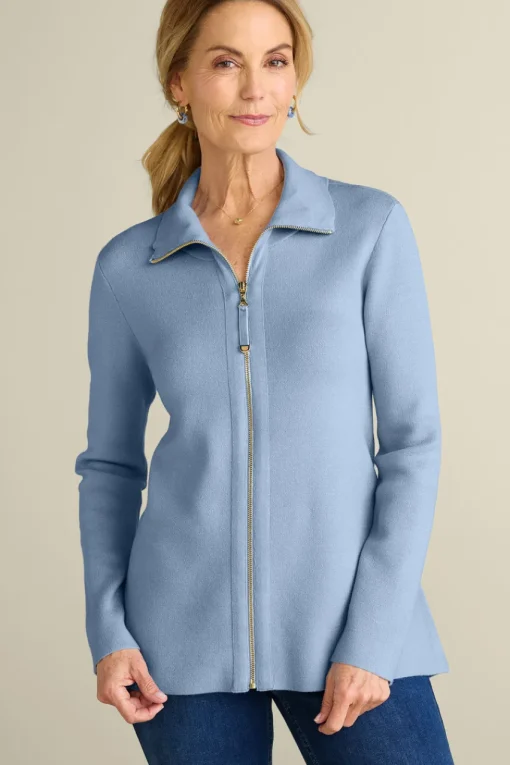 Soft Surroundings Meria Zip Cardi- Tops | Sweaters & Cardigans