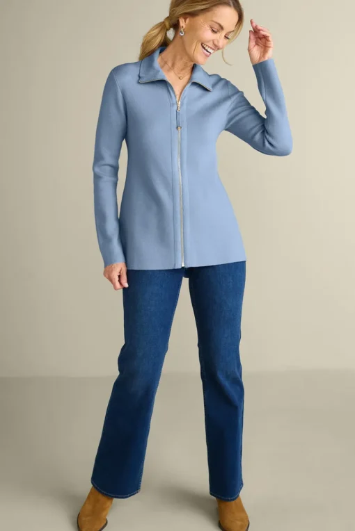 Soft Surroundings Meria Zip Cardi- Tops | Sweaters & Cardigans