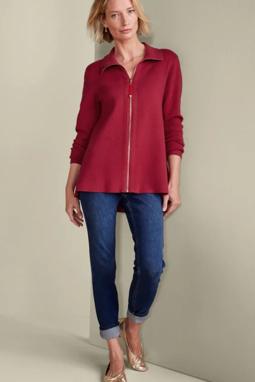 Soft Surroundings Meria Zip Cardi- Tops | Sweaters & Cardigans