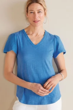 Soft Surroundings Philippa Gauze Sleeve Tee- Tops
