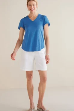 Soft Surroundings Philippa Gauze Sleeve Tee- Tops