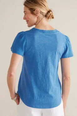 Soft Surroundings Philippa Gauze Sleeve Tee- Tops