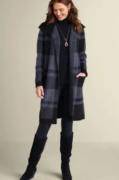Soft Surroundings Posh Plaid Cardigan- Sweaters & Cardigans